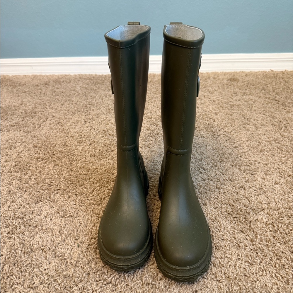 Green Knee-High Rain Boots